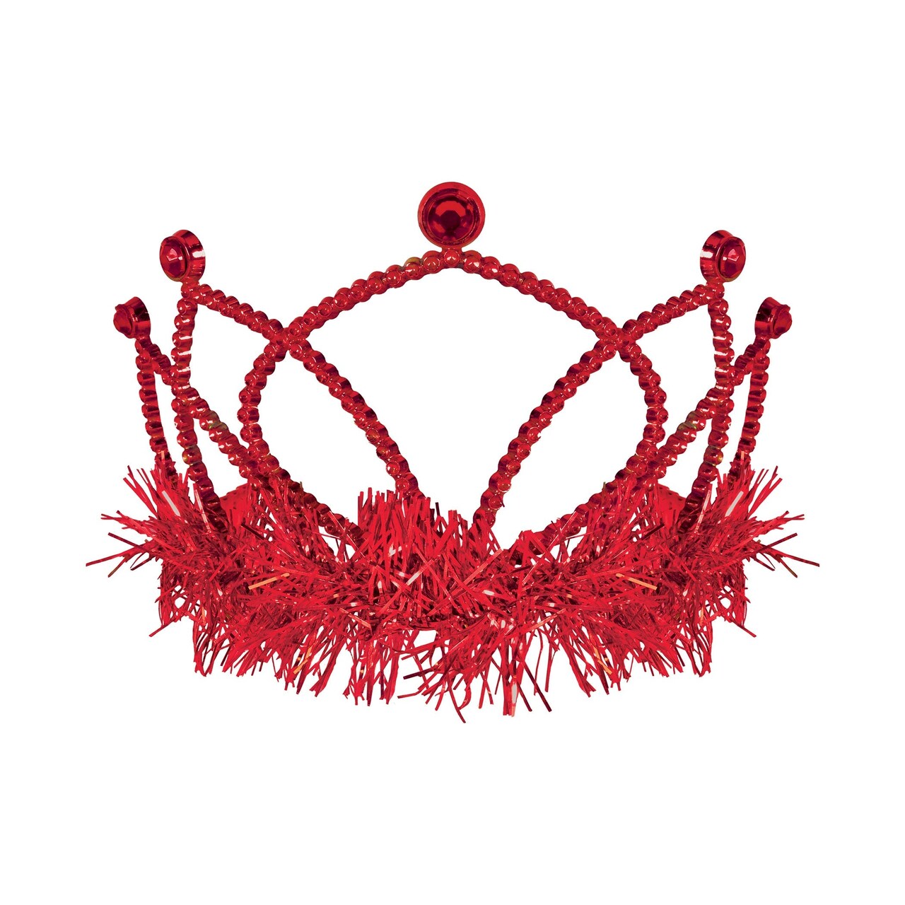 12 Pack Bulk Red Plastic Tiara with Combs Spirit & School Events